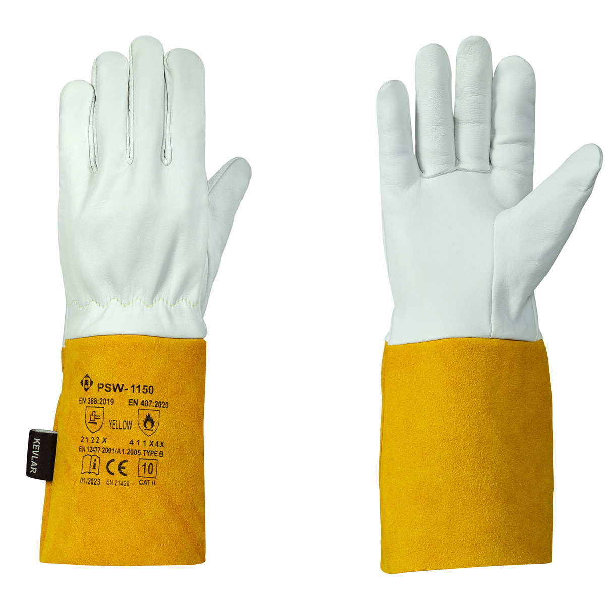 PSW-1150 Yellow Rękawice Spawalnicze TIG